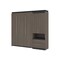 Bestar Orion Full Murphy Bed and Storage Cabinet with Pull-Out Shelf (89W), Bark Gray & Graphite 116898-000047 - alternate 1